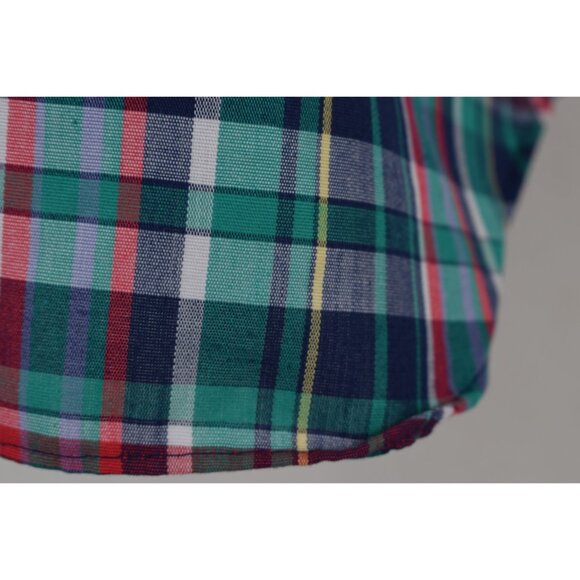 Vintage 90s Plaid Button Down Blouse - Picture 7 of 9
